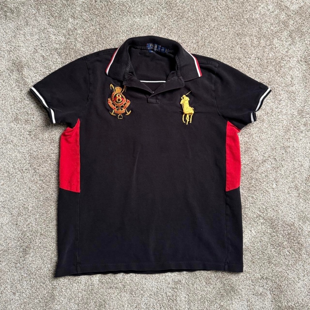 POLO RALPH LAUREN RED & BLACK "8" POLO